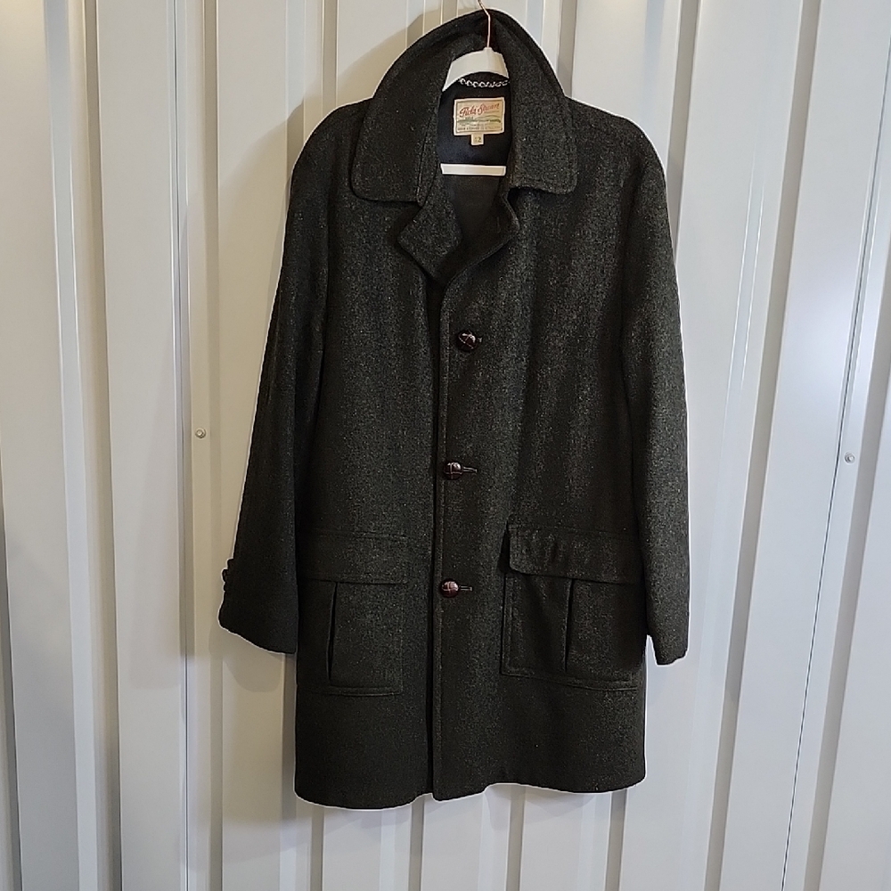 Field & Stream Gordon Ferguson Vintage Dark Green Wool Men's Field Coat Size 42